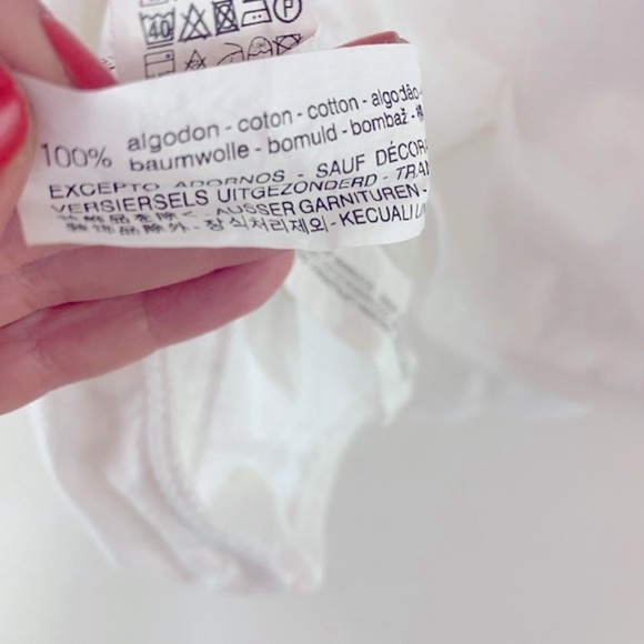 Zara Trafaluc Patch Shirt Size L Lace-Up Neckline Oversized Boxy - Picture 8 of 8